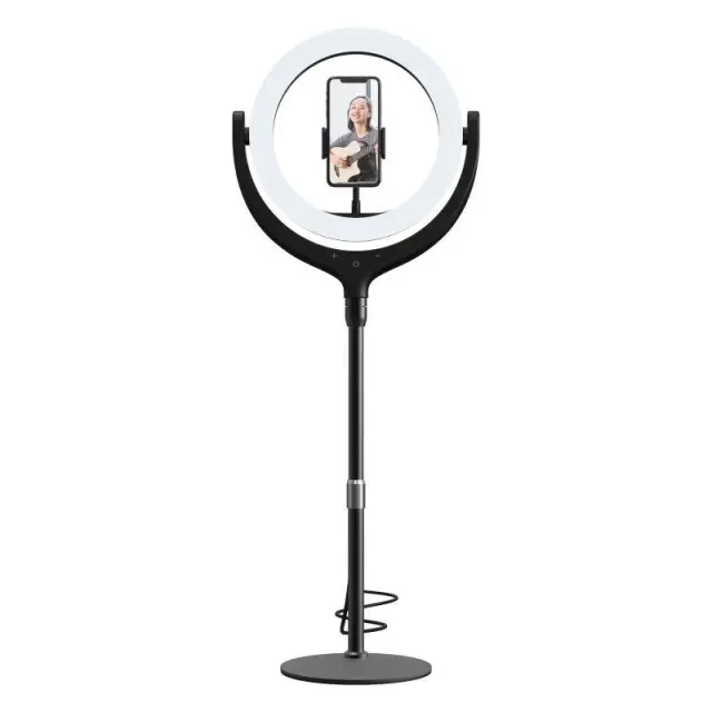 Επιδαπέδιο Τρίποδο Live Streaming με LED Ring Light Devia ES055 (12", 1.7m) Μαύρο N69959