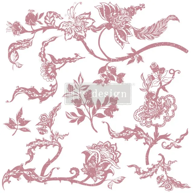 Σφραγίδα Re-design, Distressed Floral Prints, 30,5x30,5cm