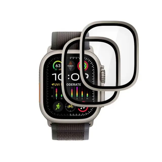 Tech-Protect Glass Ring 2-Pack Apple Watch Ultra 1 / 2 / 3 / 4 (49 mm) Τιτάνιο 3