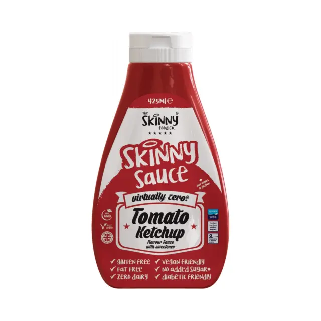 Tomato Ketchup Sauce Virtually Zero Calorie 425ml The Skinny Food Co