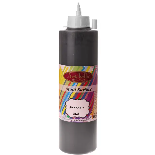 Artebella Ακρυλικό Χρώμα Multi Surface - 3440 Anthracite - 500ml