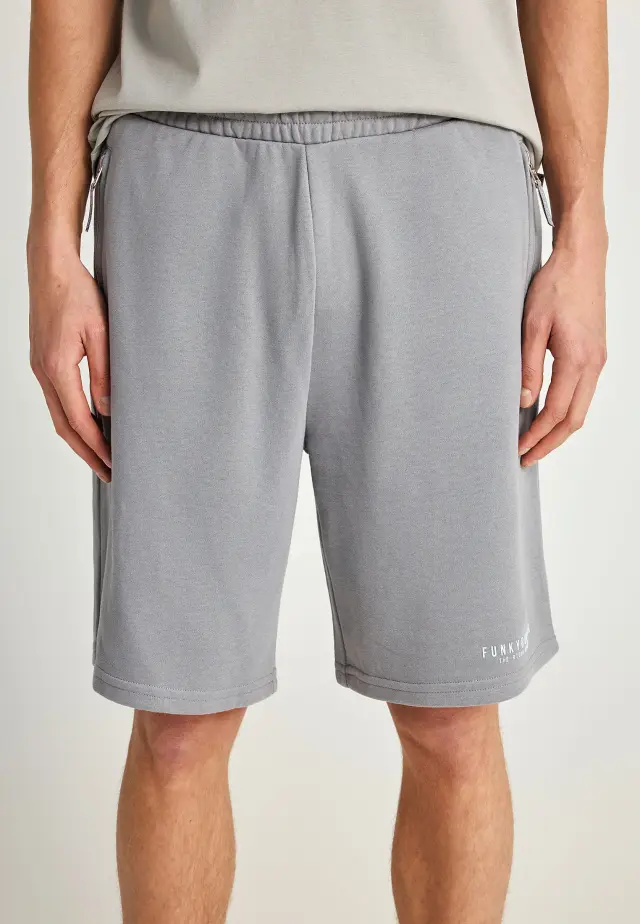 Funky Buddha Style Men’s Athletic Shorts Training & Gym Steel Grey FBM013-050-03 - 3XL 2