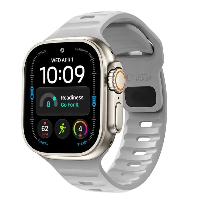 Tech-protect Silicone Line Apple Watch 8 / 9 / 10 / 11 / 12 / Se / Ultra (44 / 45 / 46 / 49 Mm) Lunar Grey