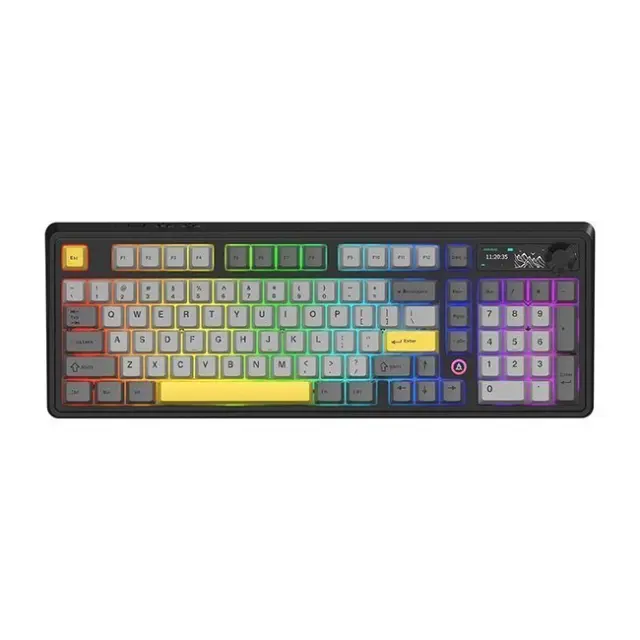 Ajazz Gaming Keyboard AK980 V2 Gift Switch V2 Black / Gray / Yellow (AK980-V2-G-BGY)