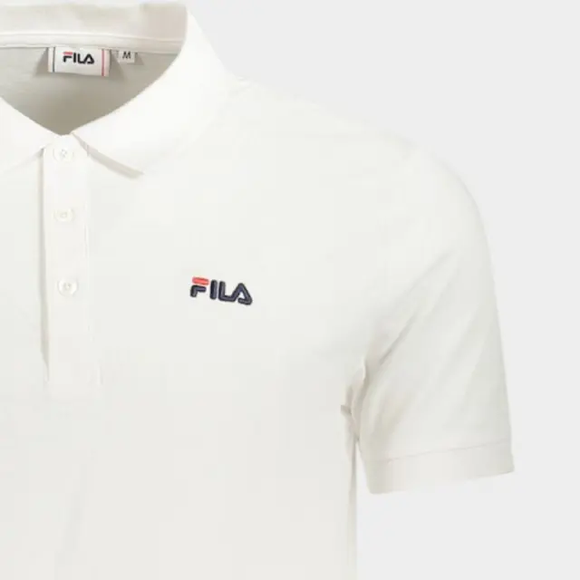 Fila - Ανδρικό Polo T-shirt Slim Fit FAM0717-10001 Λευκό - XL 3