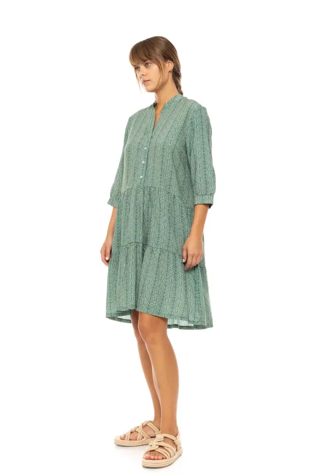 Beachwear B585 Jungle Green Pink Label 3