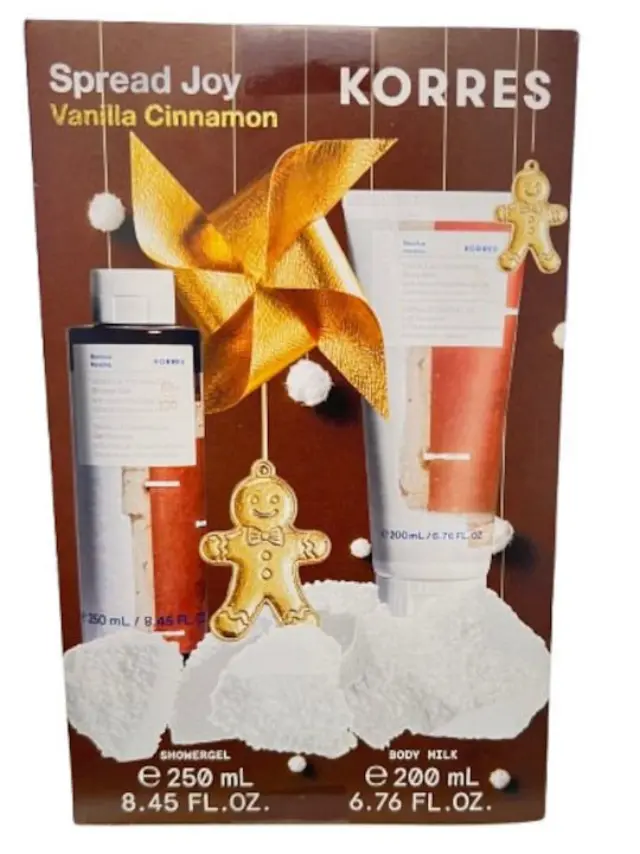 Korres Vanilla Cinnamon Σετ Περιποίησης για Ενυδάτωση & Καθαρισμό Σώματος 2τμχ