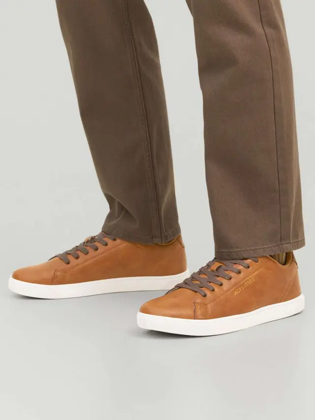 JFWBOSS PU SNEAKER Cognac 2