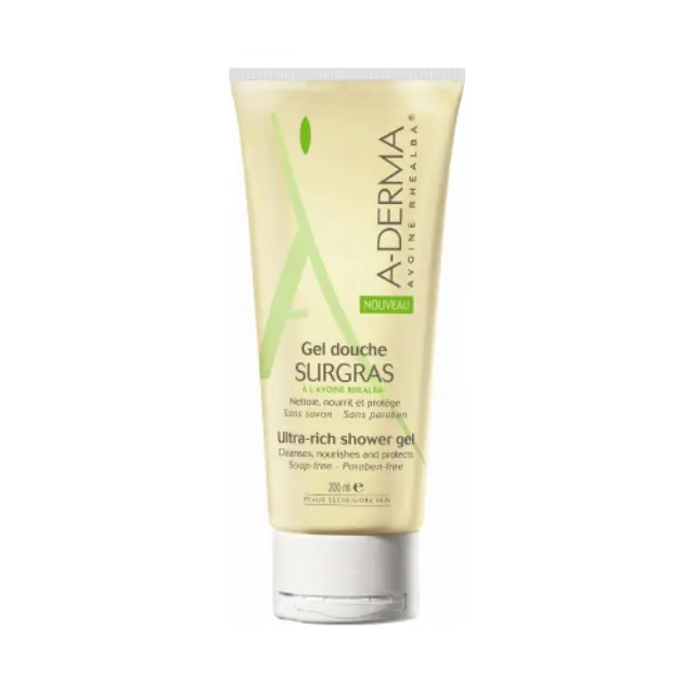 A-Derma Gel Douche Surgras Ultra Rich Shower Gel Πλούσιο Αφρόλουτρο για Ξηρές Επιδερμίδες, 200ml