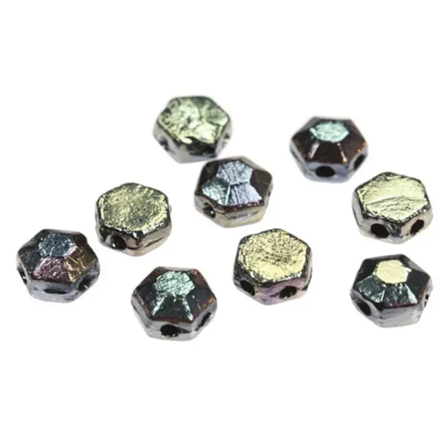 Χάντρα Honeycomb Jewel 6mm - Jet Celsian ~30τεμ