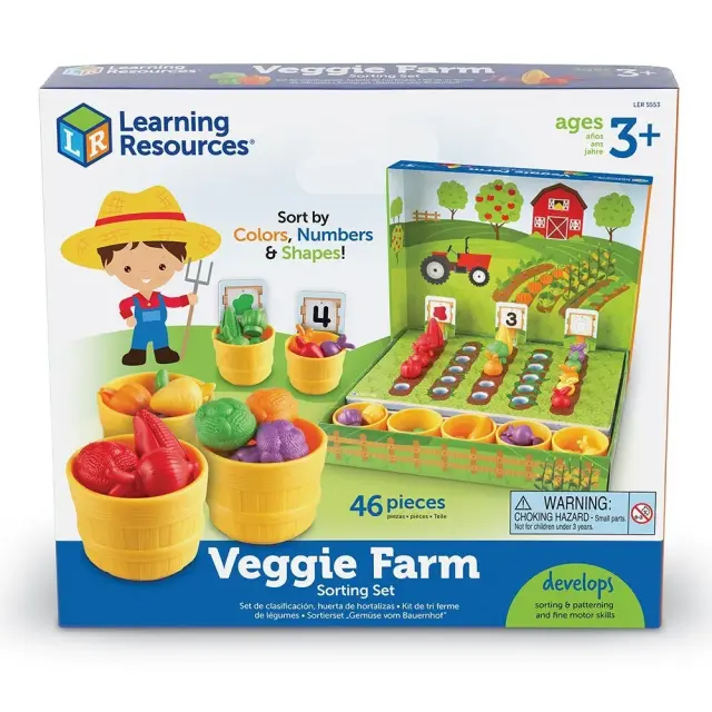 Learning Resources Εκπαιδευτικό Παιχνίδι Veggie Farm Sorting Set για 3+ ετών LER 5553