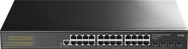 CUDY Switch  GS2018PS2 16-GbE PoE L2 Managed with 2-GbE and 2-SFP