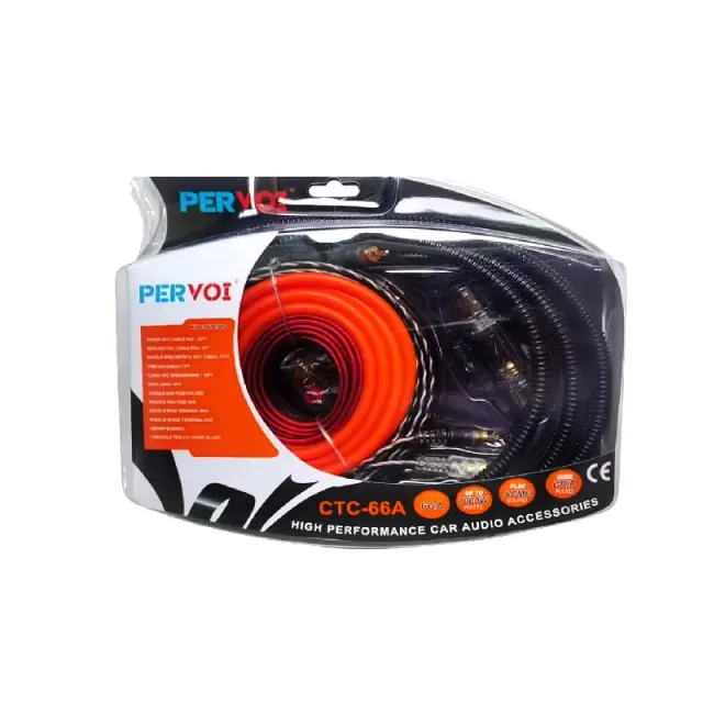 PerVoi Σετ Καλωδίων Ενισχυτή Αυτοκινήτου έως 1000W CTC-66A - Audio line high performance 014398