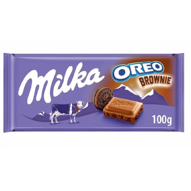 Milka Σοκολάτα Γάλακτος Oreo Brownie 100gr Συσκ. 22 τμχ