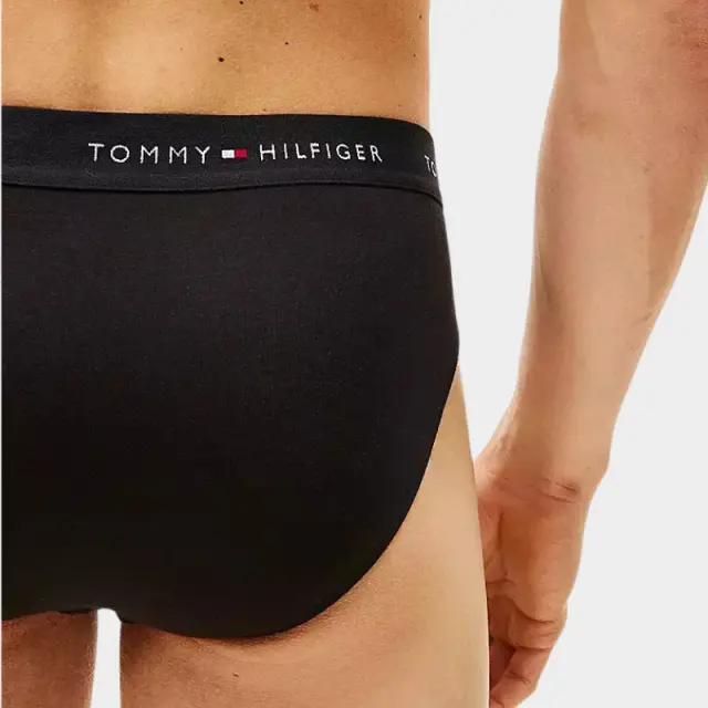Tommy Hilfiger - Ανδρικά Σλιπ 3Pack Signature Logo Waistband Briefs UM0UM03471-0WE Μαύρο - S 2