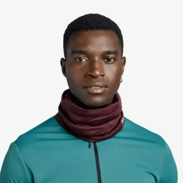 Buff Merino Lightweight Solid Garnet Αθλητικό Περιλαίμιο 3