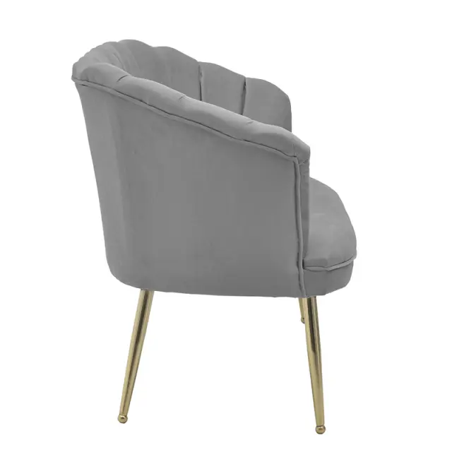 Καναπές Διθέσιος Γκρι Βελούδο 130x62x82/44cm 3-50-777-0010 3
