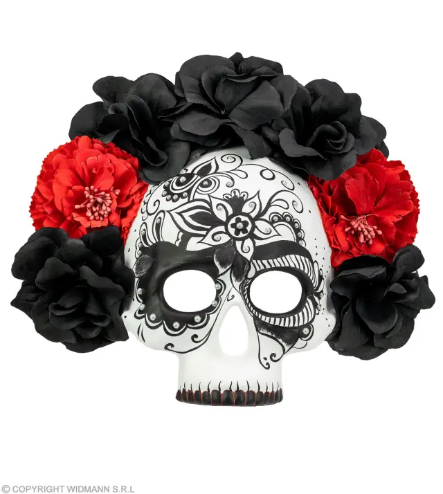 Αποκριάτικο Αξεσουάρ Μάσκα Dia de Los Muertos (Widmann) (W-08465)