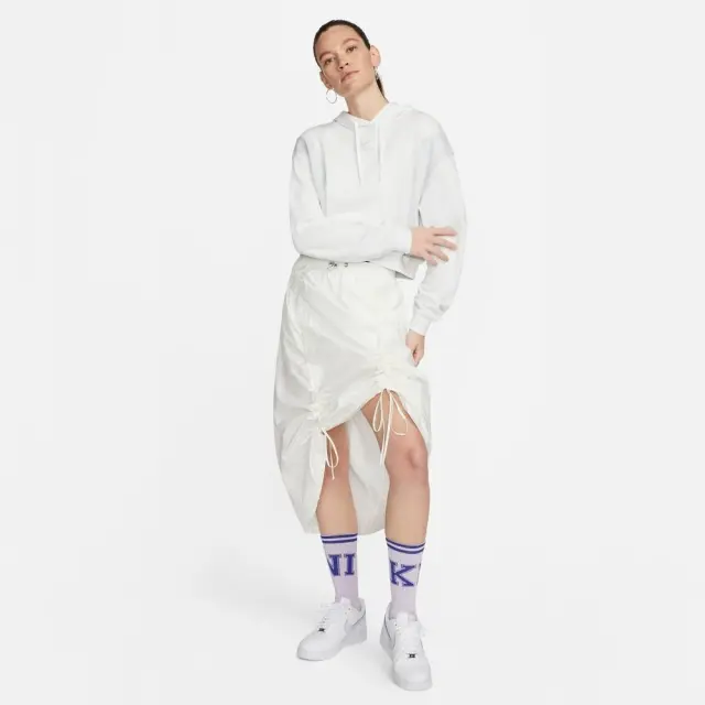 Nike Air Crop Fleece Hoodie (DV8048-121) - Λευκό - L 3