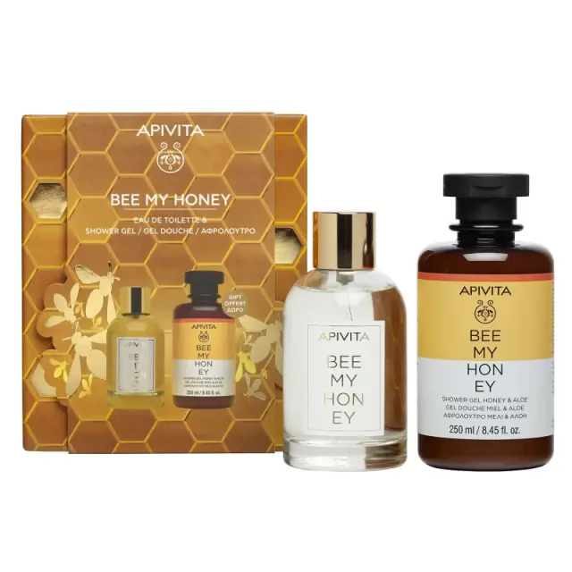 Apivita Promo Bee My Honey Eau De Toilette Άρωμα 100ml & Δώρο Shower Gel With Honey & Aloe Αφρόλουτρο Με Μέλι & Αλόη 250ml 2
