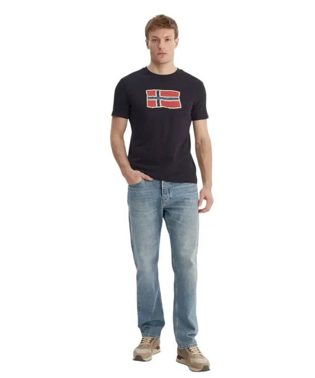 Napapijri - Ανδρικό T-shirt S-Mahsa SS NP0A4FZB-176 Μπλε Σκούρο - M 3