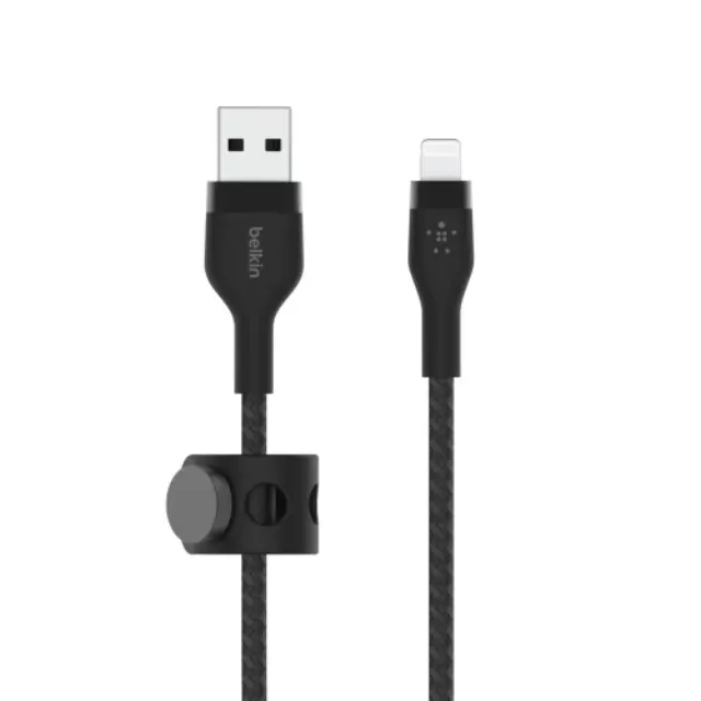 Belkin BoostCharge USB-A to Lightning Pro Flex 2m Black (CAA010BT2MBK)