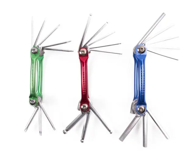 Hex key- and torx wrench set 3 x 8 pieces