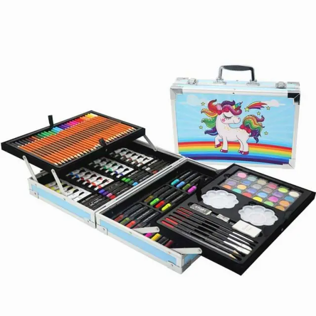 Σετ Ζωγραφικής σε βαλιτσάκι 145τμχ- Children art set Loco ΜΠΛΕ