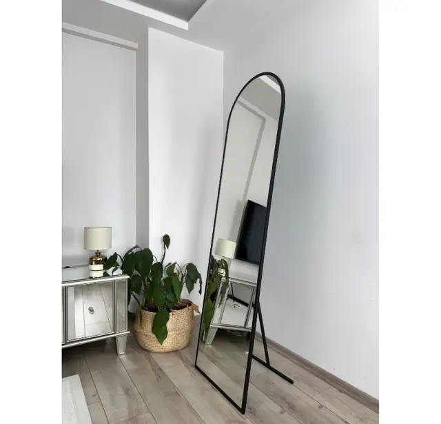 Stewehome Οβάλ καθρέφτης δαπέδου με πόδια 180x60 cm 3