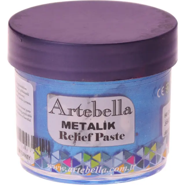 Artebella Μεταλλικη Πάστα Relief - 3801 Blue - 50ml
