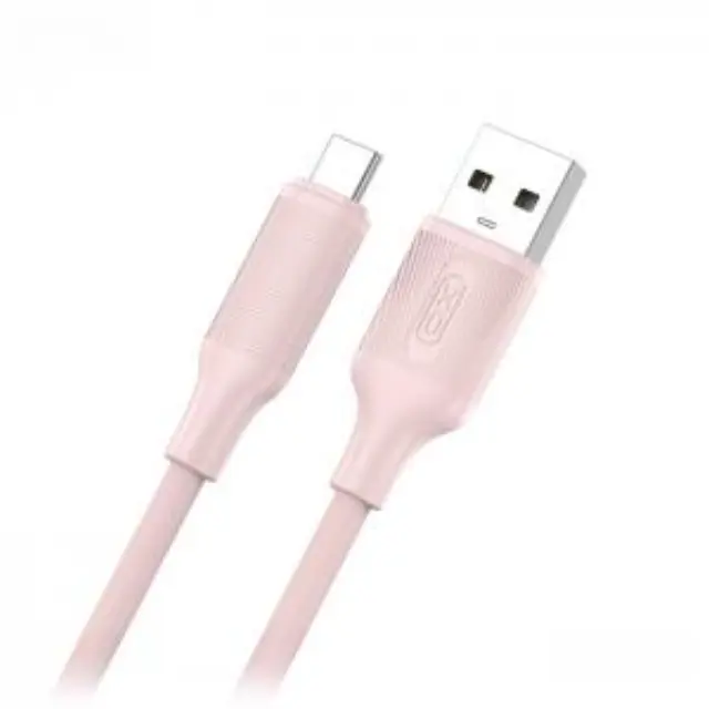 Καλώδιο USB High-Speed A αρσ. - USB Type-C αρσ. 15W, 1.00m σε ροζ χρώμα 2