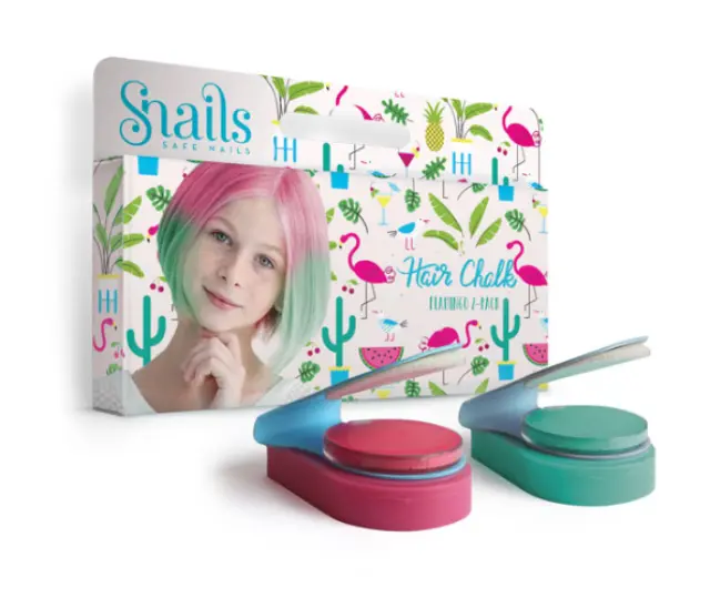 Snails Κιμωλίες Μαλλιών Φλαμίνγκο 2pcs