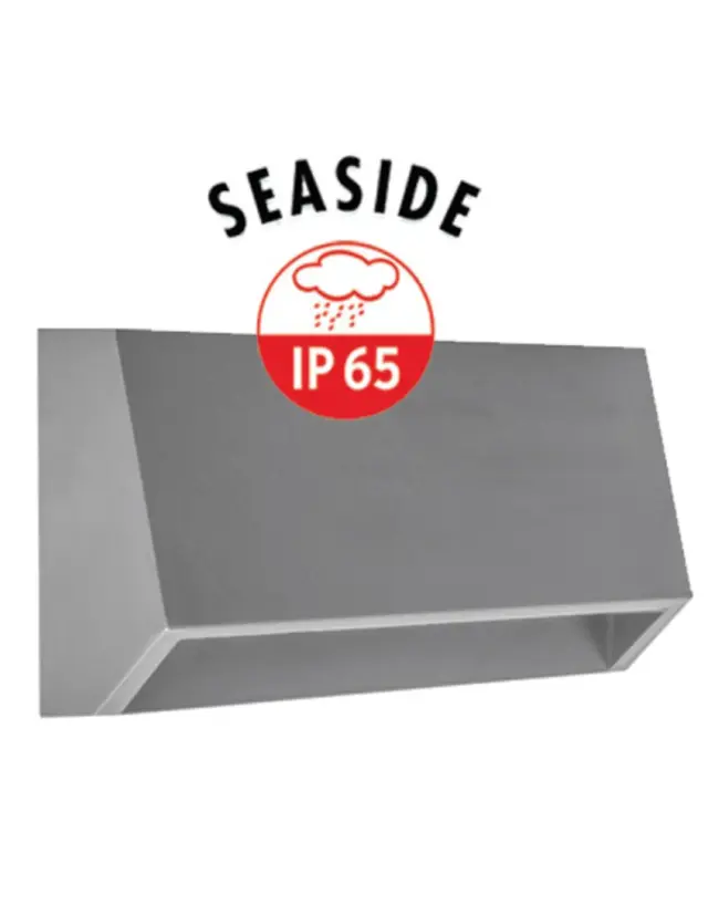 ΦΩΤΙΣΤΙΚΟ ΑΠΛΙΚΑ LED SLIM 70X160X33mm 3W 3000K 100lm ΙΡ65 ΠΛΑΣΤΙΚΟ ΓΚΡΙ SEASIDE UNIVERSE