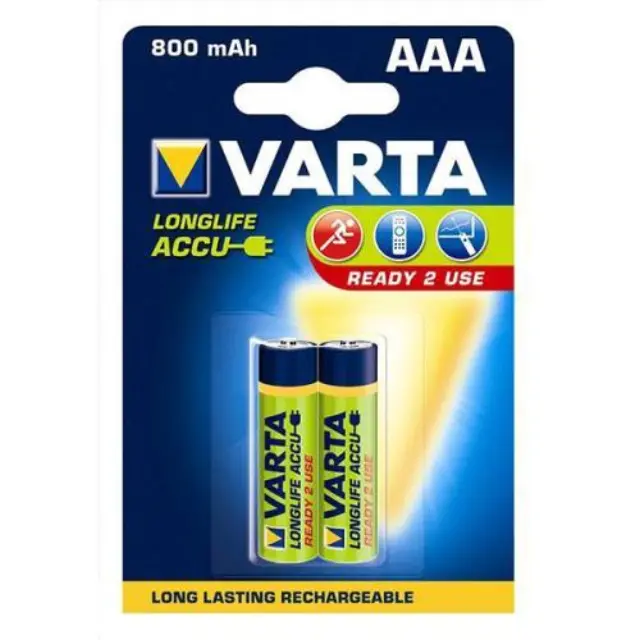 Μπαταρία Επαναφορτιζόμενη Varta AAA 800mAh NiMH 1.2V Ready2Use (2 τεμ.) N25761