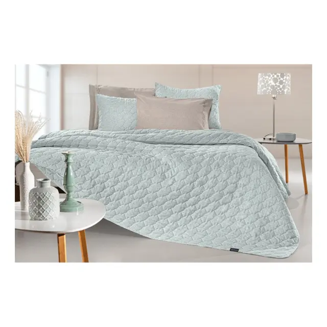 ΣΕΤ ΚΟΥΒΕΡΛΙ KING SIZE (250×240) ΜΕ ΜΑΞΙΛΑΡΟΘΗΚΗ (50×50) KIARA MINT GUY LAROCHE