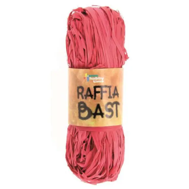 Glorex Raffia Χόρτο Χειροτεχνίας - 005 Red - 50gr