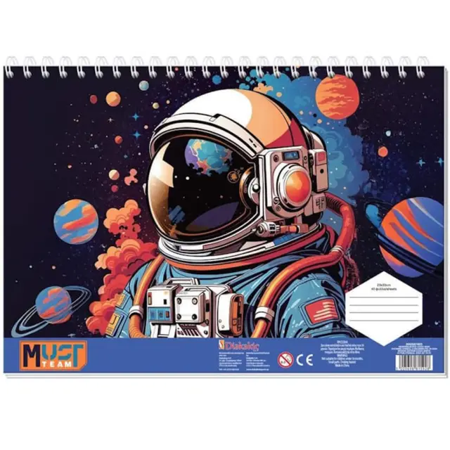 Μπλοκ Ζωγραφικής 40 Φύλλων 2 Σχέδια Football - Astronaut / 587405 (Must)