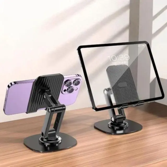 Foldable 360 Βάση Γραφείου για Smartphone και Tablet-Black OEM