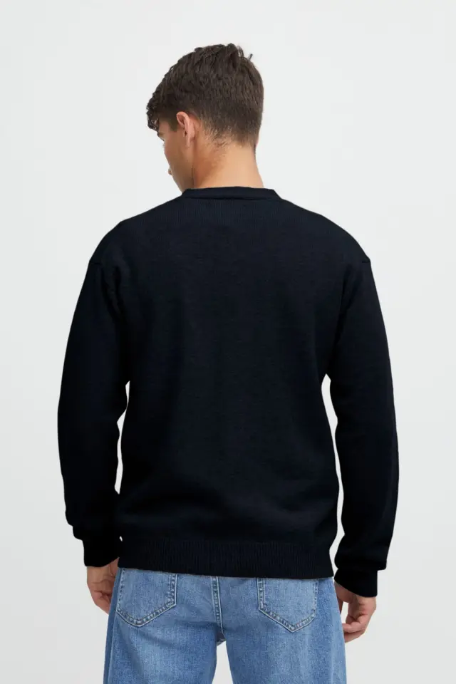 Casual Friday Ανδρική Ζακέτα Πλεκτή 20504796 Μάλλινη Regular-Fit - Anthracite Black - XL 3