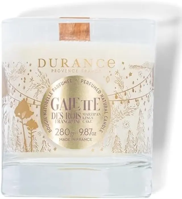 Durance Candle Kings Marzipan Cake Χριστουγεννιάτικο φυτικό κερί με άρωμα αμυγδάλου και ξύλινο φυτίλι 280 gr. 2