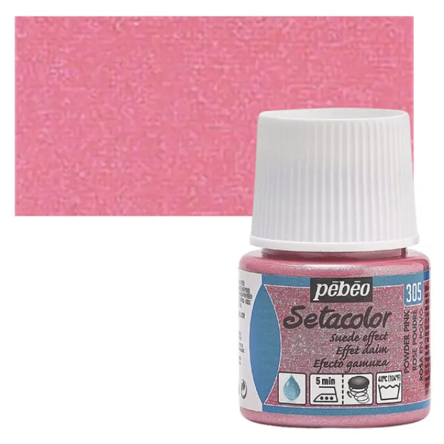 Pebeo Χρώμα Υφάσματος Setacolor Opaque Suede Effect - 305 Powder Pink - 45ml
