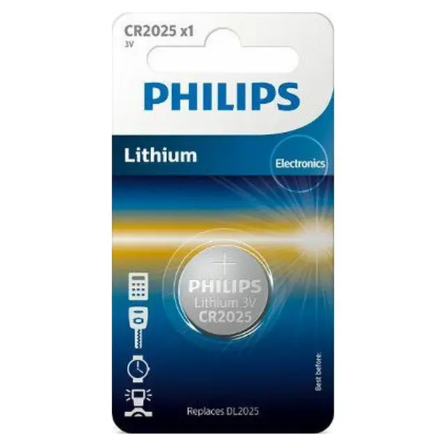 PHILIPS Lithium CR2025 3V μπαταρία ρολογιών CR2025 1 τμχ