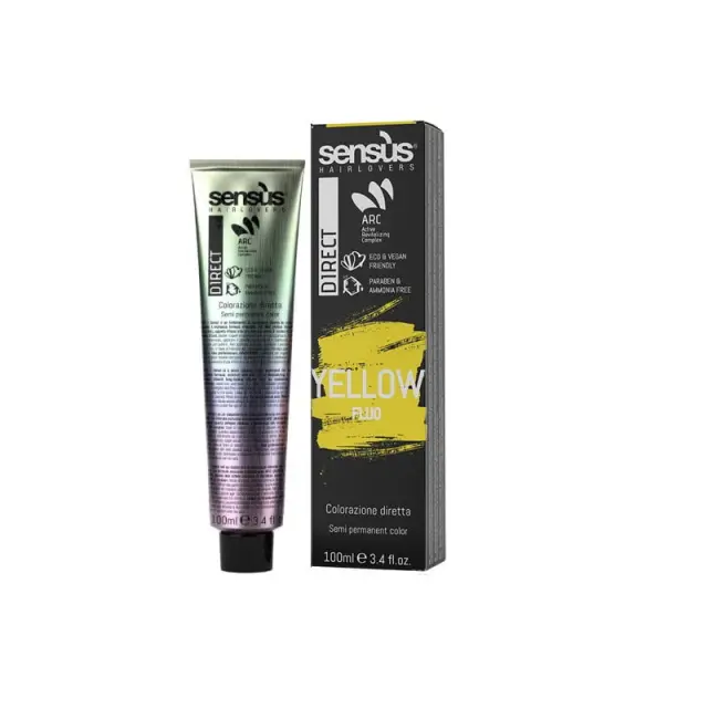 Sensus Direct Fluo Yellow 100ml - (άμεση βαφή σε κίτρινο χρώμα που φωσφορίζει)