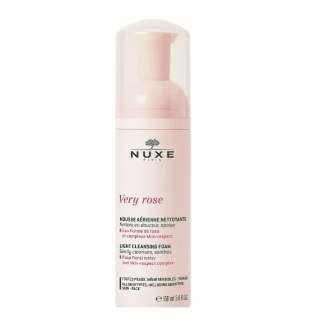 Nuxe Very Rose Light Cleansing Foam Απαλός Αφρός Καθαρισμού Προσώπου, 150ml