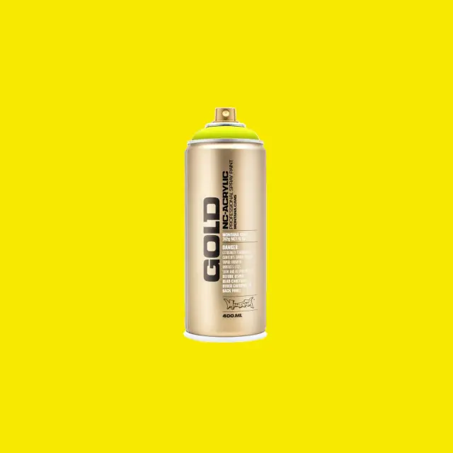 Montana Gold Fluo Spray Paint 400ml F1000 Flash Yellow