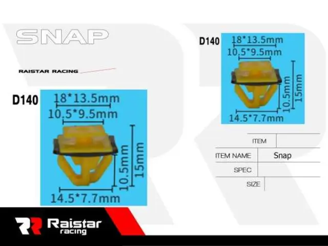 Σετ συνδετήρες αυτοκινήτου - 10pcs - R-F16101-22 - 180866 2