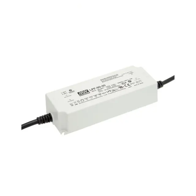 AC-DC Single output LED driver Mix Mode (CV+CC); Output 24Vdc at 3.75A; cable output; No dimming 90W
