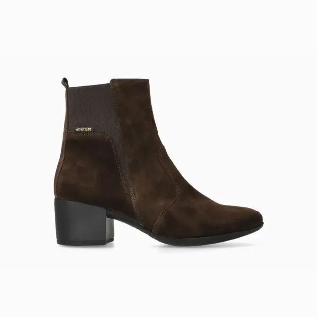 Mephisto Μποτάκια με Τακούνι Γυναικείο δέρμα Nubuck Καφέ MEP/ZELIA D/BROWN - 39