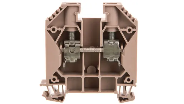 Feed-through terminal block, Screw connection, dark beige, 16 mm², 76 A, 1000 V, Number of connections: 2