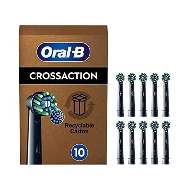 Oral-B Ανταλλακτικές Κεφαλές για Ηλεκτρική Οδοντόβουρτσα 10x Cross Action 10-Pack Black